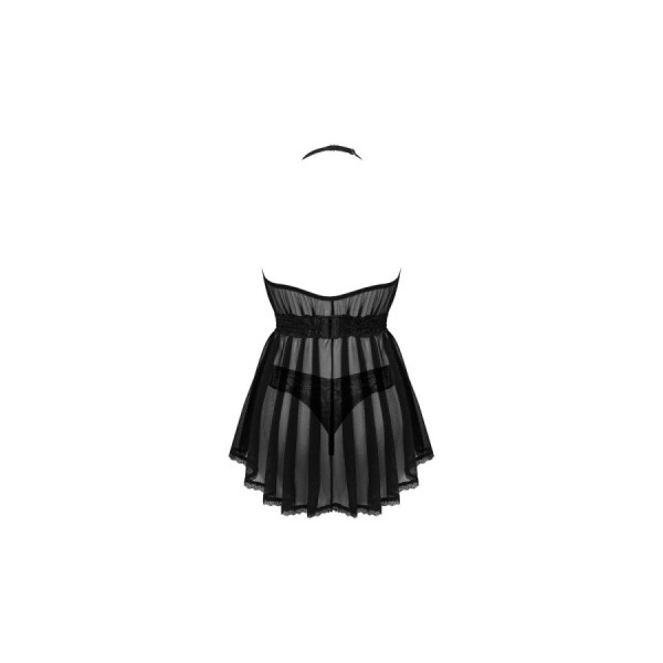 Serafia Nuisette et string - Noire